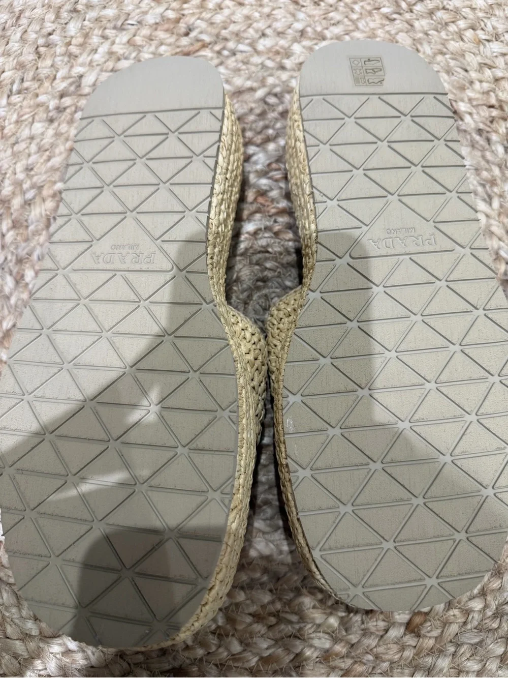Prada Raffia Sandals Size 41